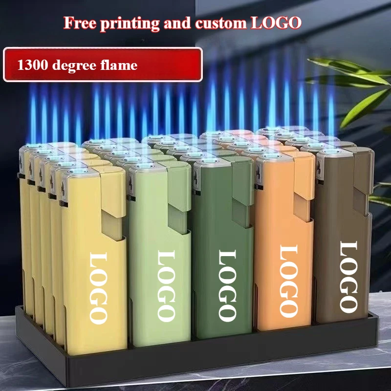 

New Style Metal Silicone Direct Lighter Strong Windproof Factory Customized Wholesale Logo Custom Printing