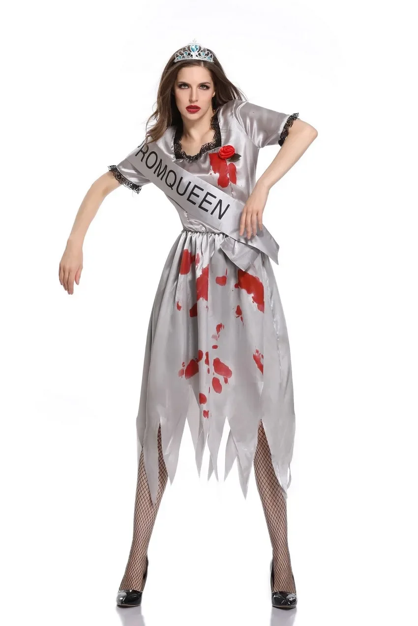 Halloween Costumes Horror Cosplay Bloody Skull Zombie Costume