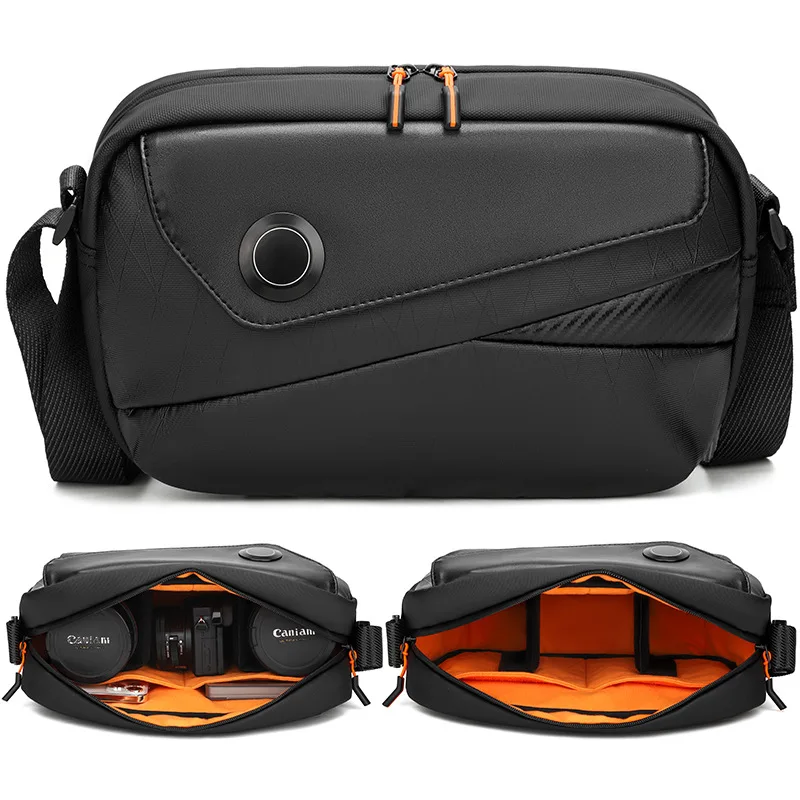 2026 New Men's Bag Korean Style Men's Single Shoulder Bag, Outdoor Photography Bag, Mirrorless Camera Bag, One Camera, One Lens