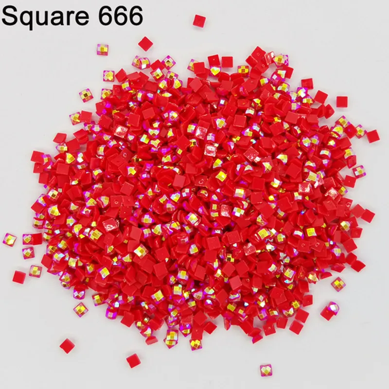 New Sale AB Square Drills The Aurora Borealis Rhinestones for DIY Diamond Painting Embroidery  Colorful Mosaic Stones