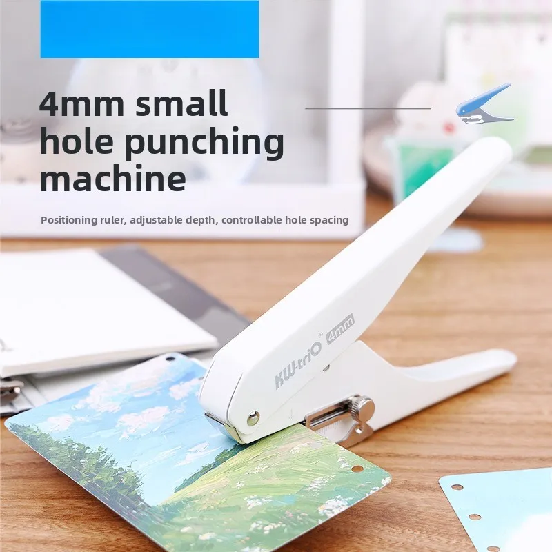 Loose-leaf Punching Machine Small Punching Machine M5 Single Hole Ring Loose-leaf Book Manual 4mm Metal Hole Punch