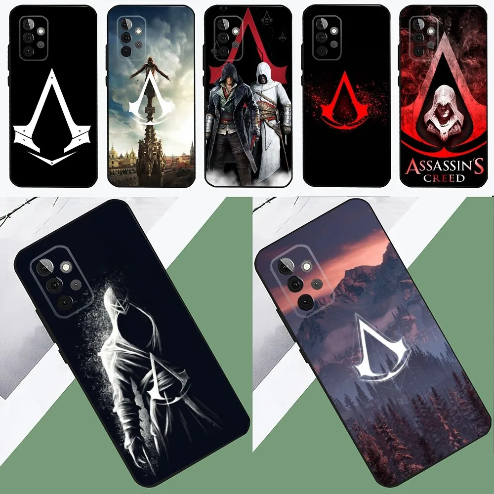 حافظة هاتف A-Assassins Game C-Creed لهاتف SamsungS24,23,22,21,S20,Pro10,S30Plus,S9,20lite Ultra Black Cover