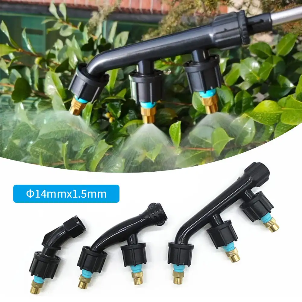 Agricultural Copper Atomizing Sprayer Nozzle Single/Double/Three Nozzle Head Garden Lawn Irrigation Pesticide Spraying Sprinkler