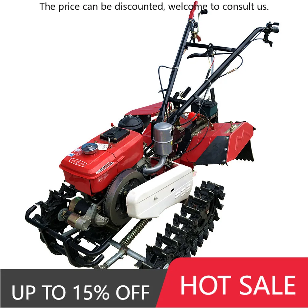 

8HP Four-wheel Drive Double-chain Track Micro-tiller Mountain Cultivator