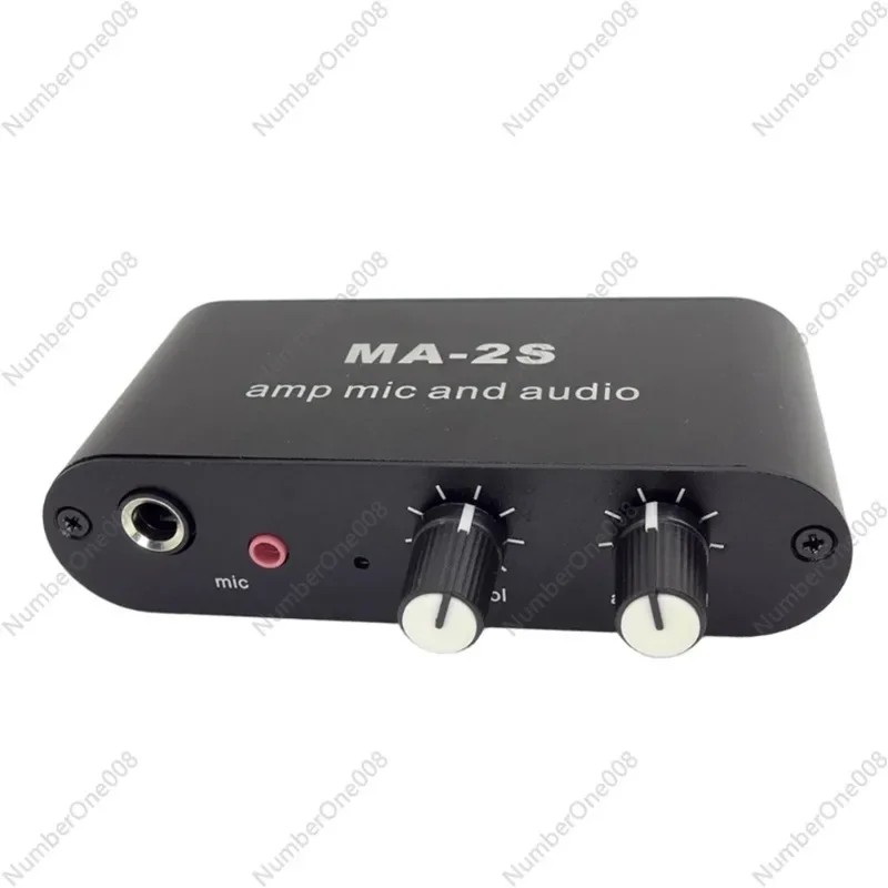 

A49T 3.5mm Condenser Microphone Amplifier Headphone Amplifier Music Audio Preamplifier Mixing Board MA-2S