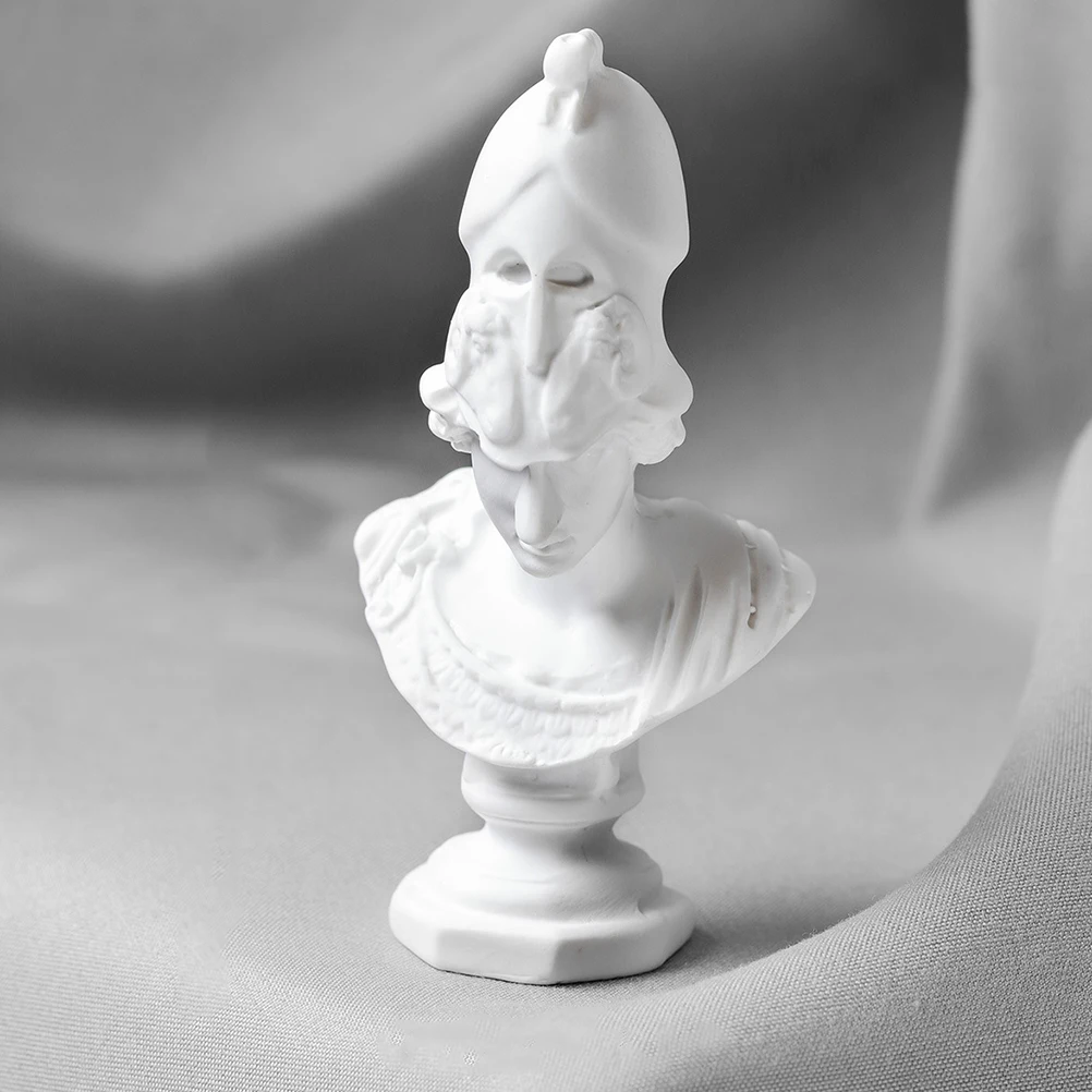 Mini Athena Plaster Statue Bust Statue Home Decor Souvenirs For Artists Mythology Figurine Resin Sculptures Gifts