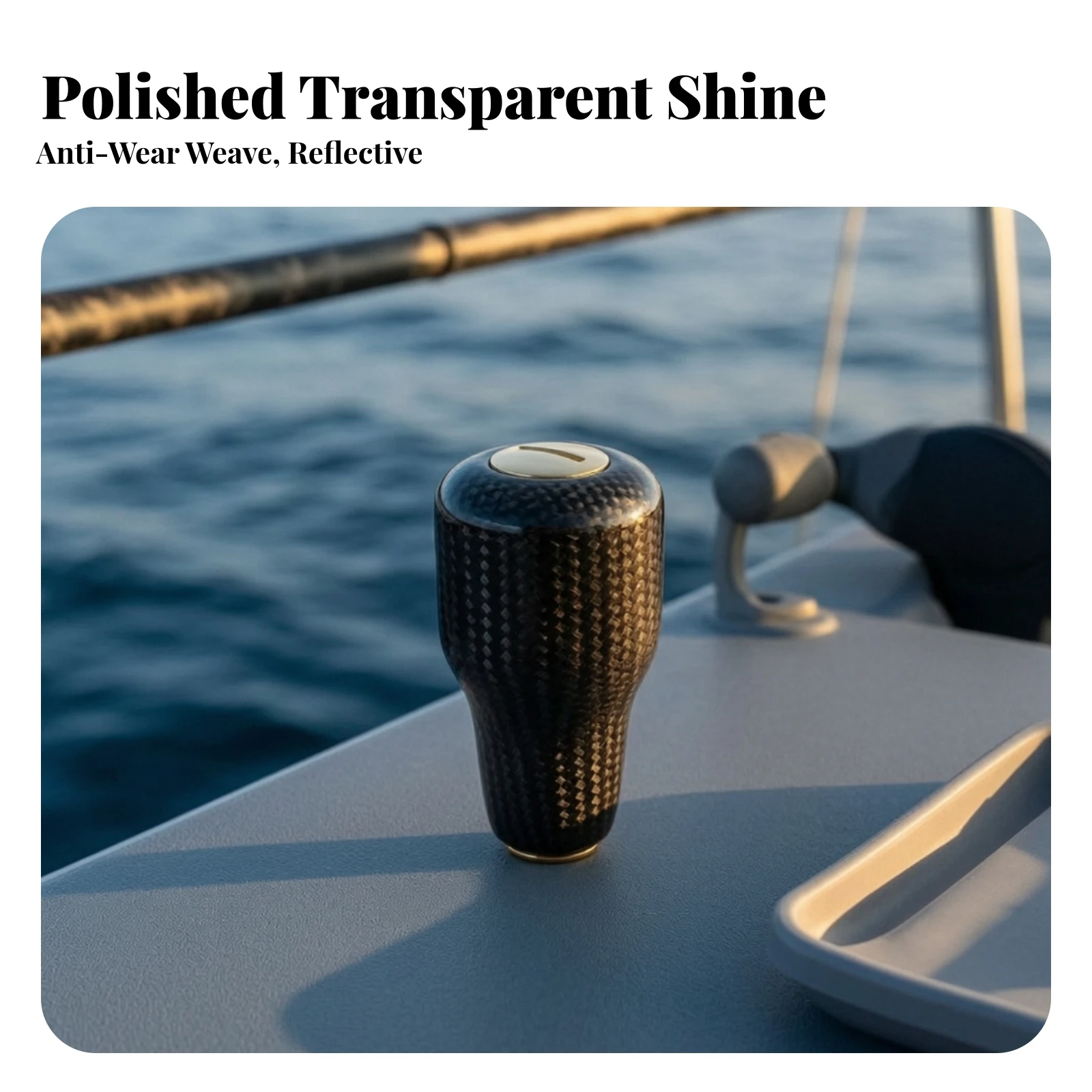 B-Style Fishing Reel Handle Knob Easy to Install Carbon Fiber Reel Handle Knob Smooth Performance Sturdy for Anglers