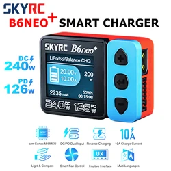 ​SKYRC B6neo+ Smart Charger High Power DC240W PD126W Multilanguage Balance Charger 600mA XT60/Type-C /PSA100 Power Adapter