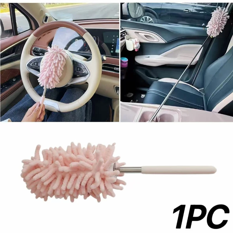 Adjustable Extendable Bendable Microfiber Duster Brush Washable Polyester Dust Cleaner For Car Interior Home Furniture