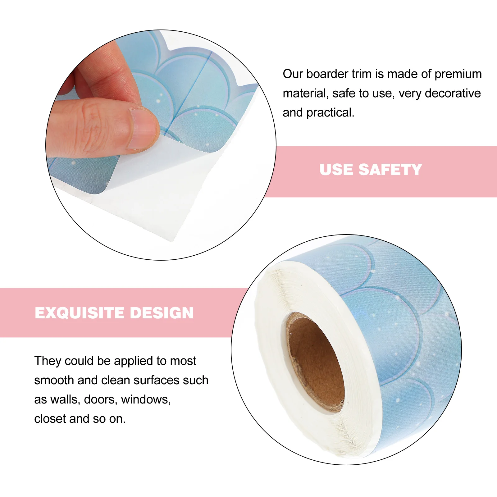 

Blackboard Wave Stickers Bulletin Decorations Borders Paper Classroom Wall Decals