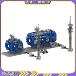 Classic Space Station Command Base Center Model Explore MOC Building Blocks Display DIY Bricks Construction Toy Gift Present
