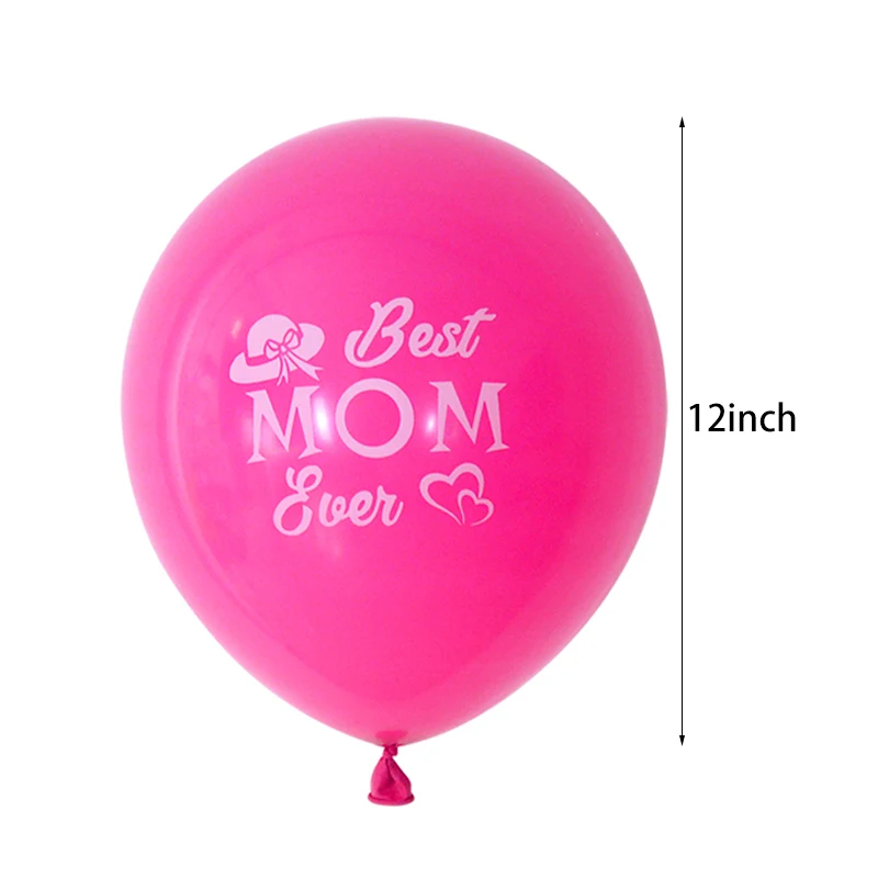 10pcs Happy Father\'s Day Mother\'s Day Balloons I Love You Best Mom Best Dad Latex Balloon For Birthday Party Decor Mother Gifts