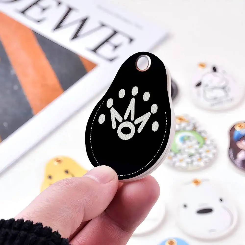 S-Scotty Logo C-Cameron PU Access Case Anti-lost Anti-fall Card Holder Keychain Accessories Fingerprint-proof Key Tag Ring