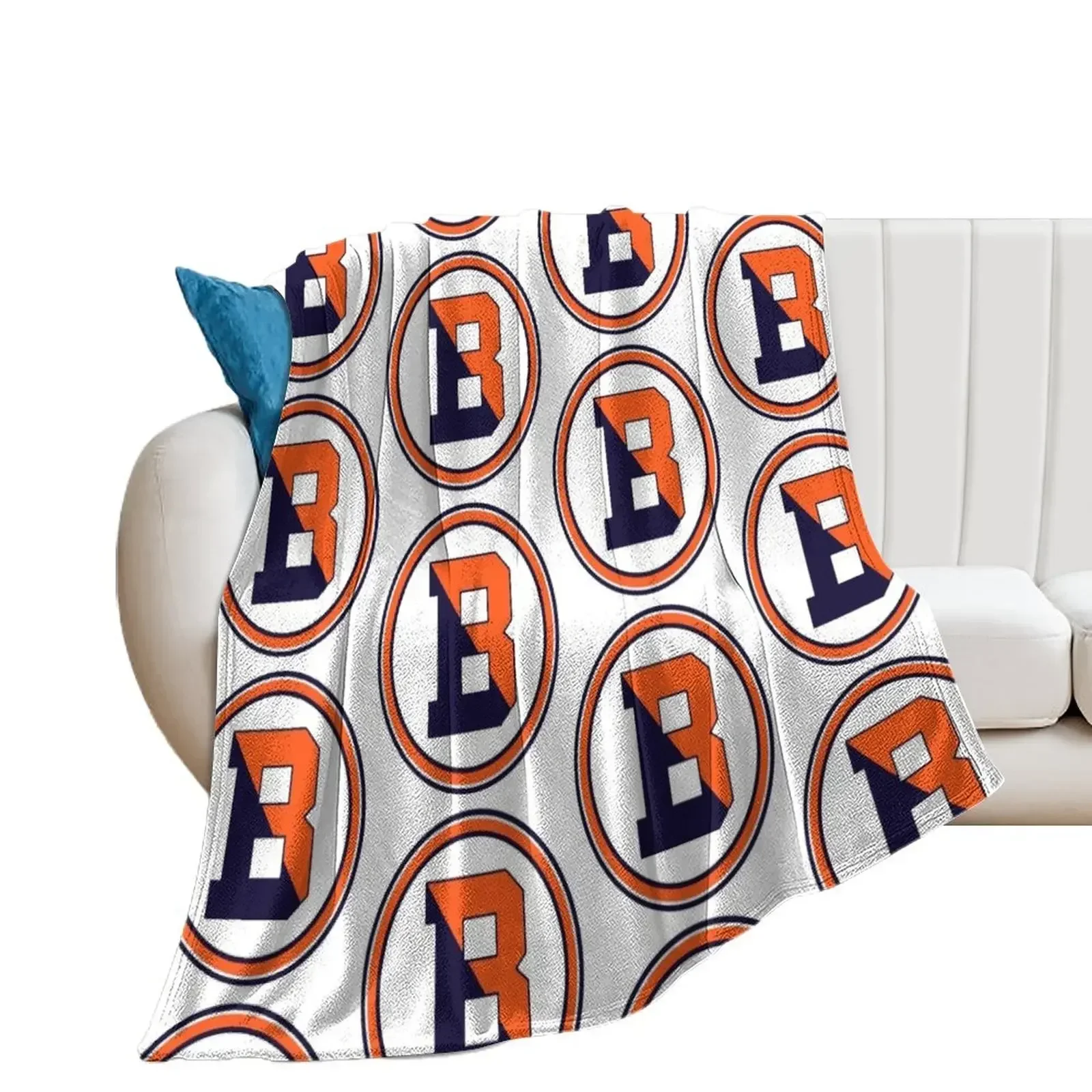 Bucknell Emblem Throw Blanket Bed Fashionable bed plaid Blankets