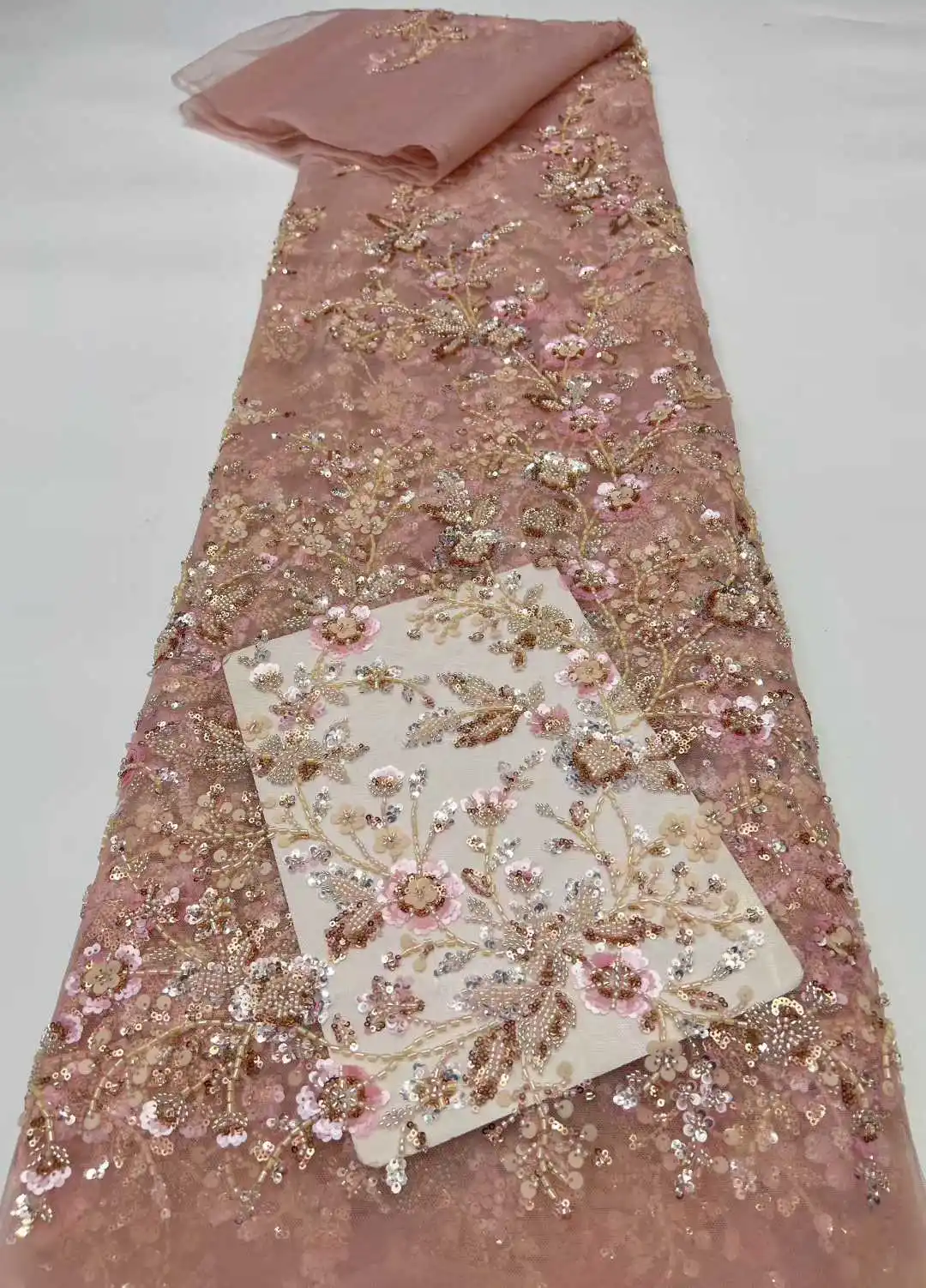 Afrikanische 3D Blume Spitze Stoff Stickerei Französisch Mesh Spitze Stoff Mit Pailletten Bräutigam Nigerianischen Tüll Spitze Für Party Dr