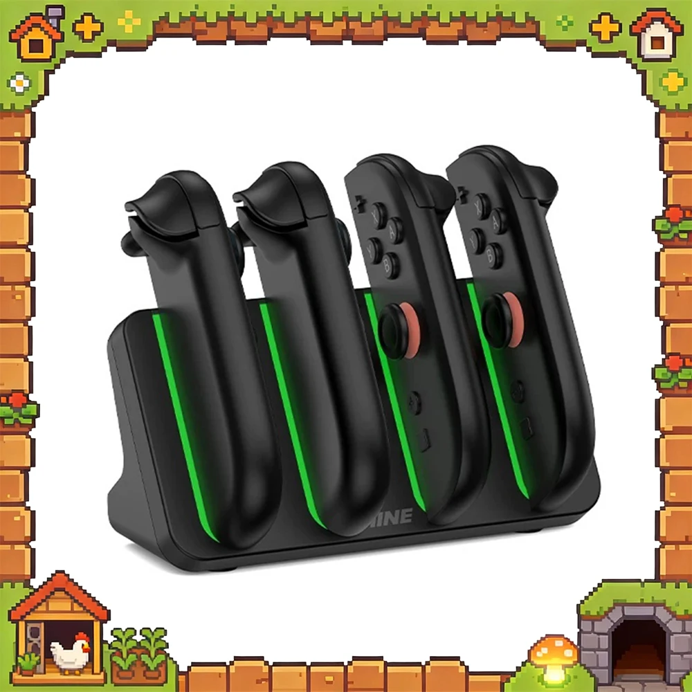 IINE L1102 Handle Charging Base Charging Indicator Lamp Overvoltage Protection Game Controller Charging Base Portable For Gifts