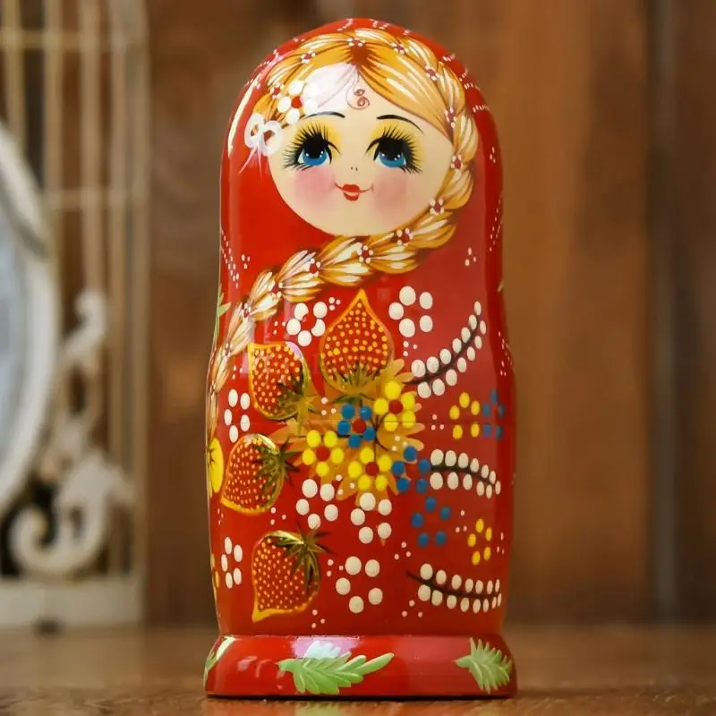 C9GB 7 Lớp Nga Matryoshka Làm Tổ Búp Bê Tương Tác Xếp Chồng Đồ Chơi Nghệ Thuật Truyền Thống Thủ Công Nhân Vật Trang Trí Bộ Sưu