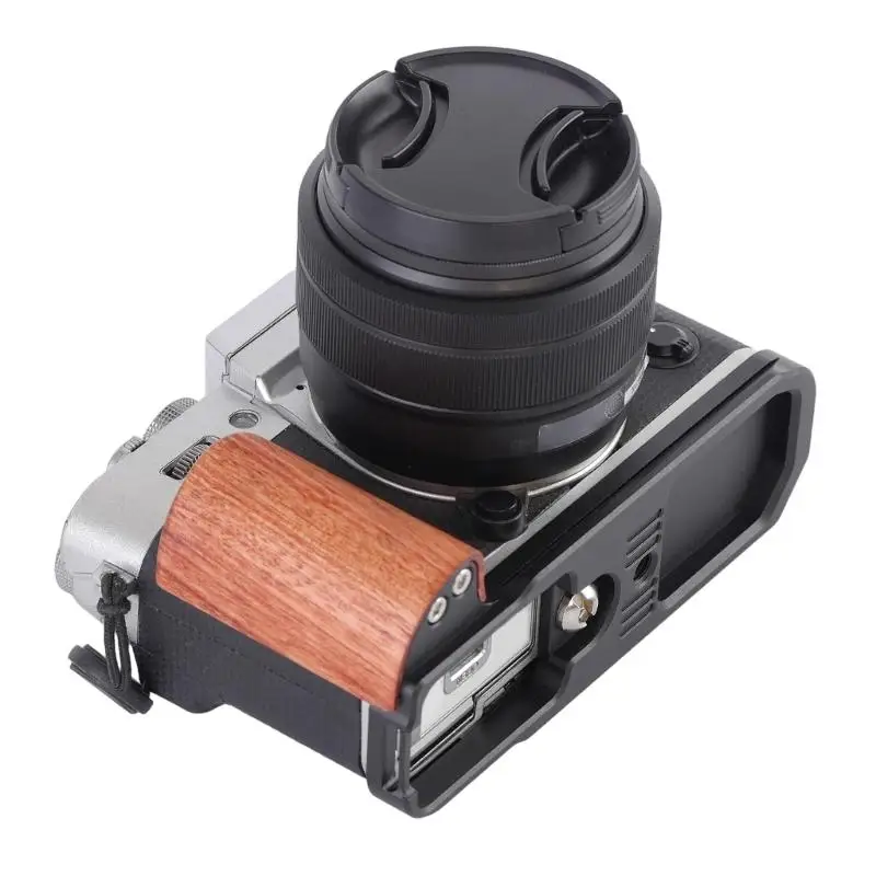 652F ビデオカメラケージ XT30 XT30ii XT20 XT10 カメラスタビライザーリグケージ木製ハンドルカメラ