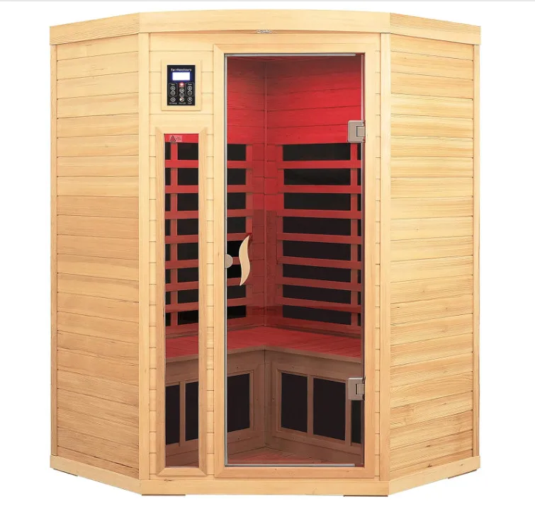 Custom Indoor Corner Far Infrared 2-3 Person Home Sauna