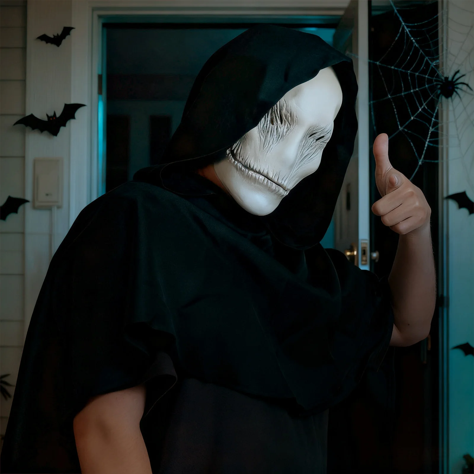 Enge Slenderman Smile Masker Griezelig Ghostface Demon Masker Horror Halloween Cosplay Props