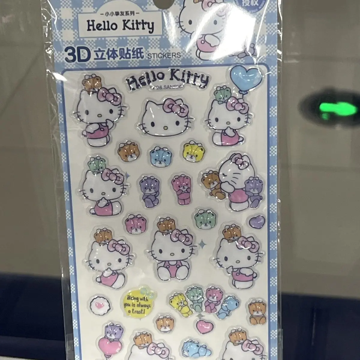 Hello Kitty 3D Crystal Stickers, Cartoon Resin Bubble Stickers, Journal Stickers, DIY Decorative Stickers for Phone Cases
