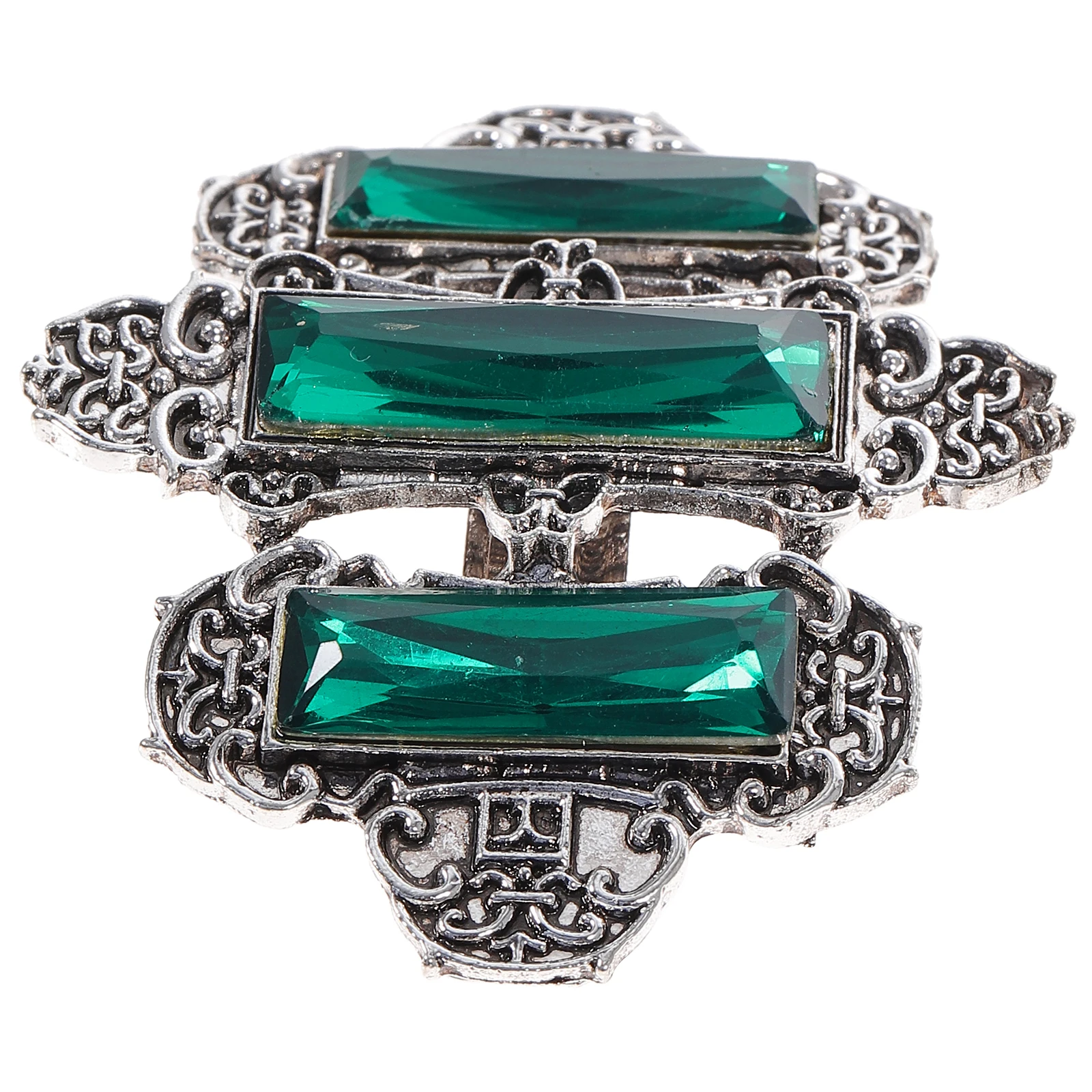 

1pc Alloy Crystal Hair Clips Antiquing Design Stylish Ponytail Spring Buckle Clips For Travel Party Decoration Hair Accessories