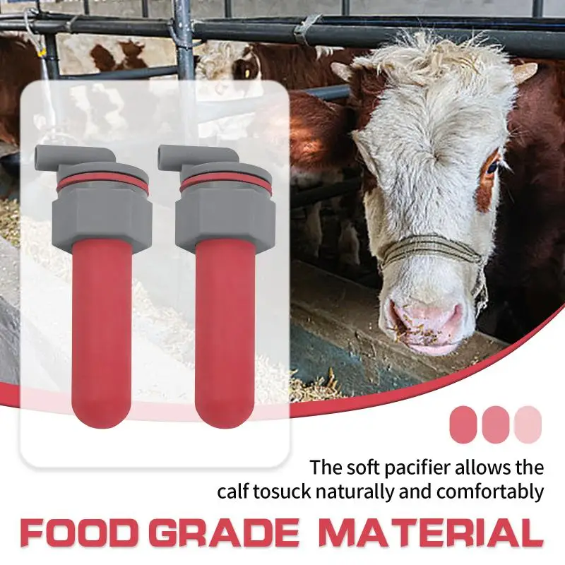8L Livestock Milk Feeding Bucket Thickened Body Multiple Silicone Teats For Feeding Calves Lambs On Farm