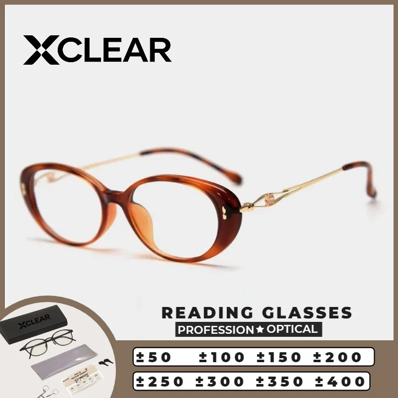

XCLEAR Reading Glasses Women Cat Eye Gradient Classic Light Optical Anti Blue Ray Myopia Progressive Prescription Eyeglasses