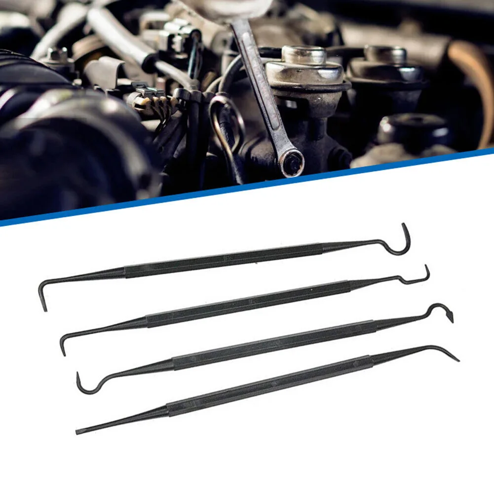 أداة تنظيف الأنابيب هوك رذاذ أداة أدوات تنظيف 4 قطعة 4 قطعة اكسسوارات أسود برأسين مجموعة بلاستيكية تفاصيل السيارة