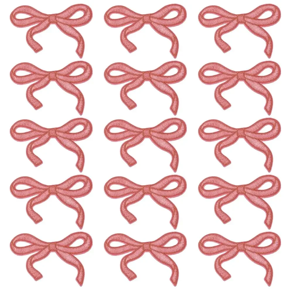 

15Pcs Bow Iron on Patches Cute Bow Embroidered Patches Applique Sew on Patches for DIY Crafts Clothing Repairing Bag Hat Dec