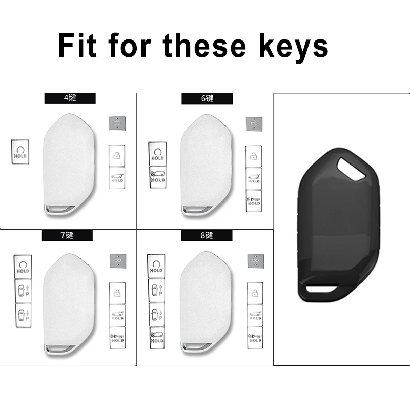 For Kia EV9 Picanto GT Line Kia's Sorento Morning Seltos 4/6/7/8Button TPU Car Key Remote Fob Cover Shell Fob Holder Accessories