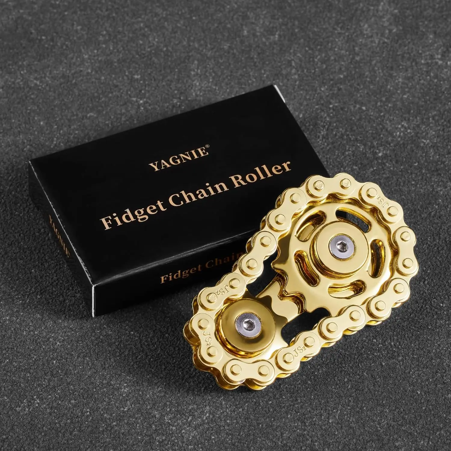 

Золотистый металлический спиннер-цепочка для снятия стресса, гаджет для офиса и дома