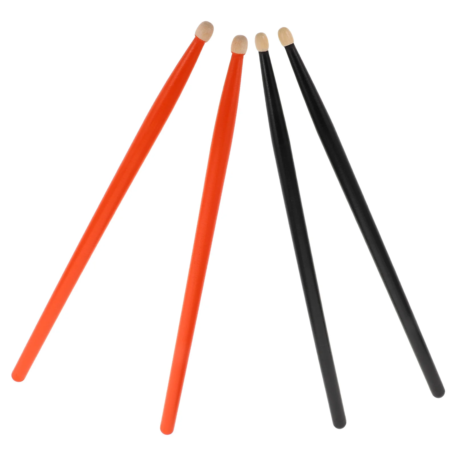 

2Pair Maple Birch Wood Drum Sticks Orange Black for Electronic Drum Set Snare Marching Drumsticks Percussion Wood Drumsticks