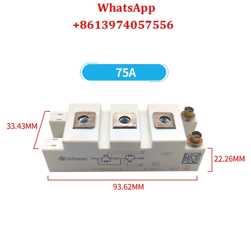 

Оригинальный блок питания IGBT-модуль FF75R12RT4/75A/100A/200A/300A Модуль питания