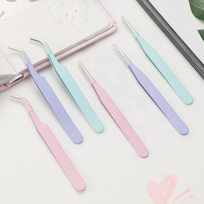 Creative Macaroon Color Clip Metal Tweezers For DIY Tweezers Macaroon Color Clip Scrapbook Sticker Tweezers Tape Picking Tools
