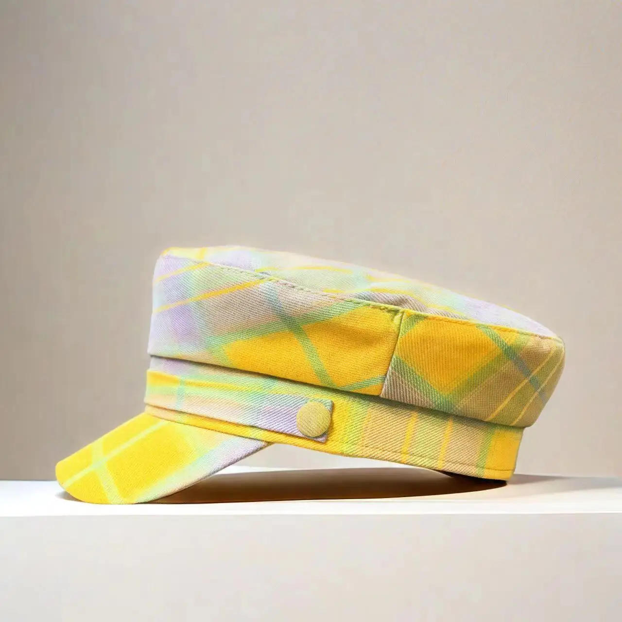 HongLuan – béret et casquette de journal à motif à carreaux doux pour femme, accessoires féminins de Cosplay