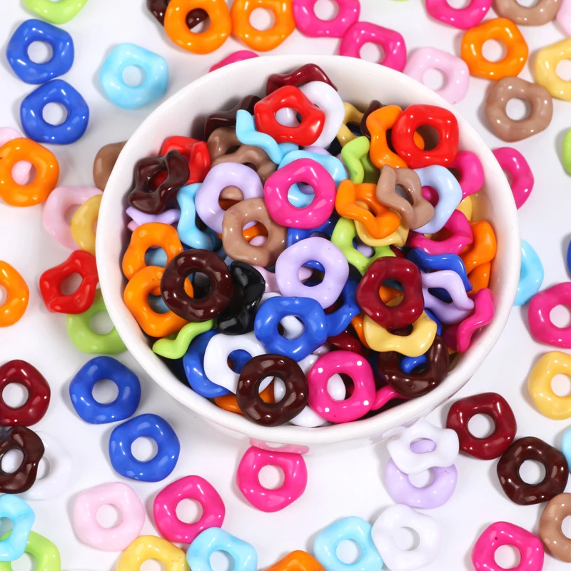 200PCS 9/12mm Color Random Mixed Acrylic Beads  For Jewelry Making DIY Necklace Bracelet Accessories