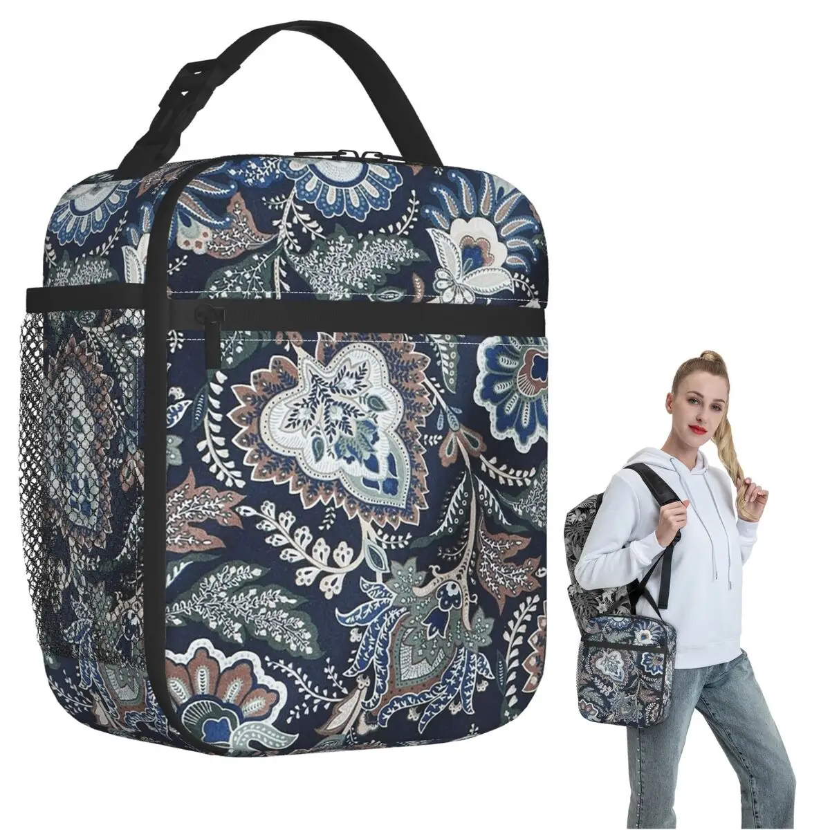 

Красочная изолированная сумка для обеда Vera Bradley с узором для женщин и детей, портативная термосумка для еды, сумка-тоут для ланча