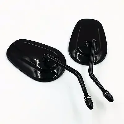 

Black Oval Rear View Side Mirror for Harley Dyna Softail Sportster Touring FL XL