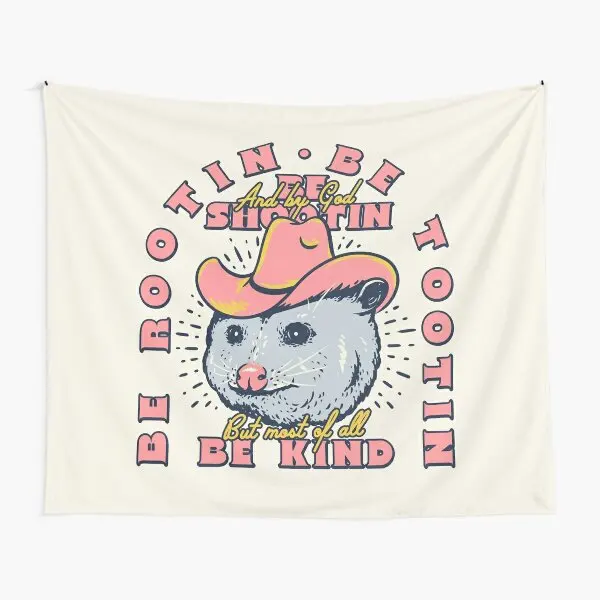 Rootin Tootin Shootin Possum Opossum C  Tapestry Printed Yoga Home Hanging Decor Bedroom Colored Towel Decoration Blanket Room