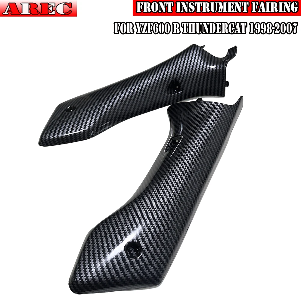 Carbon Fiber Pattern and Matte Black Front Instrument Fairing For Yamaha YZF600 R Thundercat 1998-2007 YZF 600R