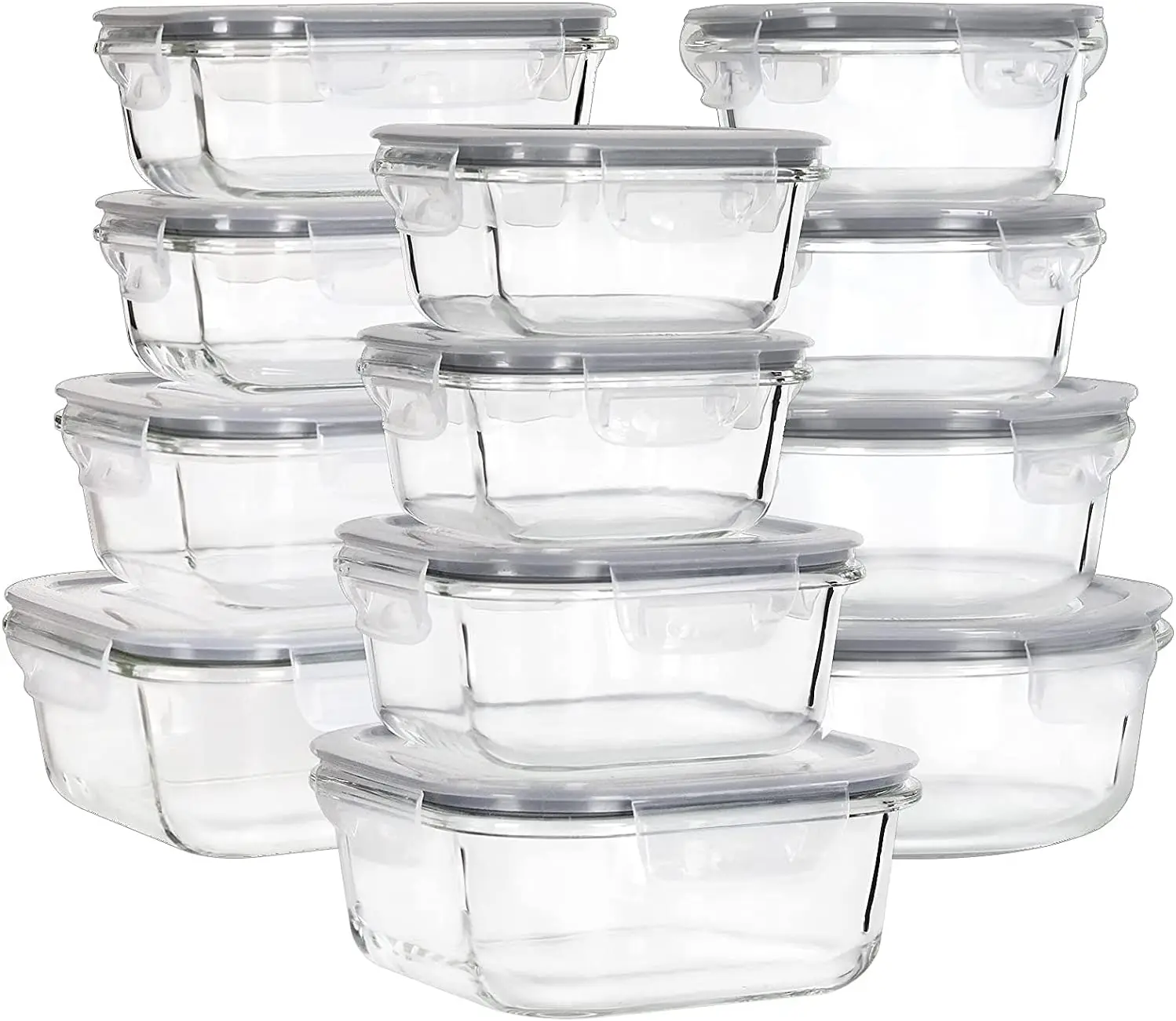 

Glass Food Storage Containers with Lids, [24 Piece] Meal Prep Containers, Airtight Glass Bento Boxes, BPA Free & Leak P