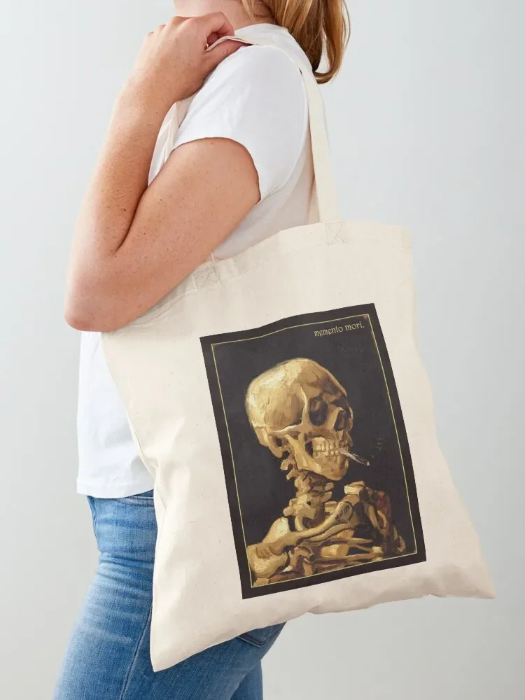 Memento Mori - Darkacademia Tote Bag Women's bag university shopper bag shopper bags reusable shopping