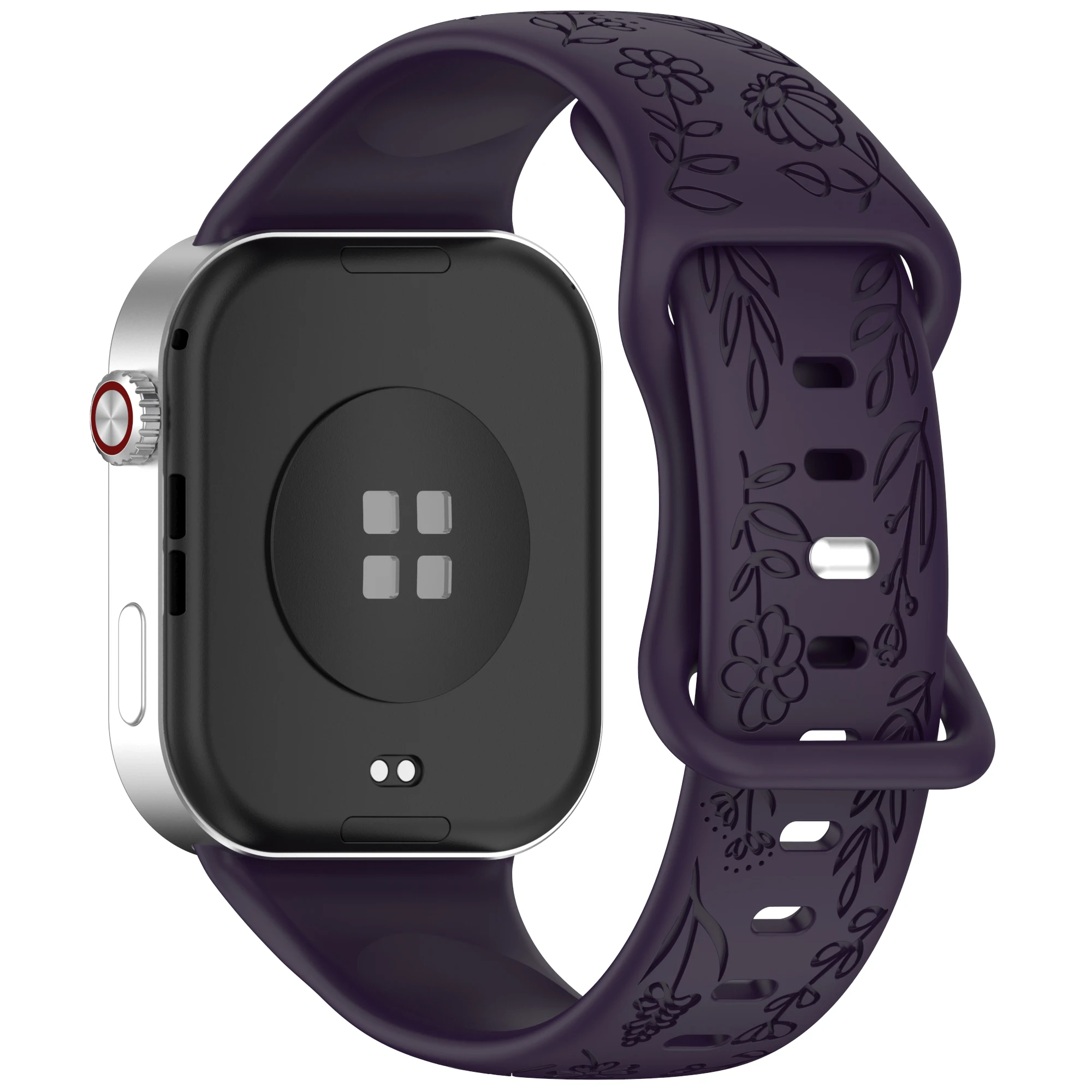 Sunflower Pattern Silicone Strap for Xiaomi Smart Band 10 Pro / 9 Pro / 8 Pro / Redmi Watch 6 / 5 / 4 Butterfly Buckle Band - Da