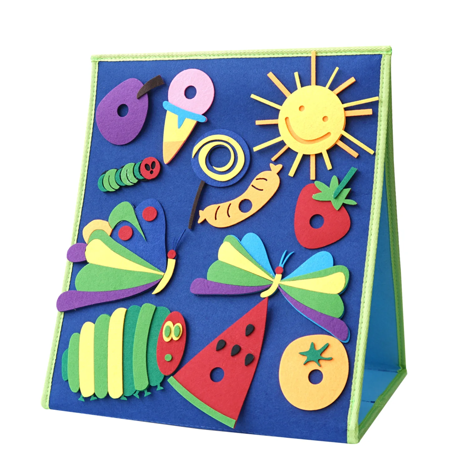 Foldable felt display board, picture book teaching story board, suitable for interactive education of children in home school