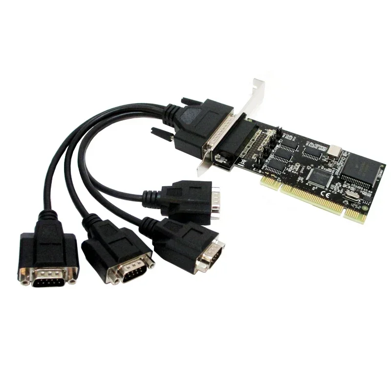 Free Shipping MOSCHIP MCS9865 PCI to serial card RS-232 serial port expansion cards (4) 9-pin com RS232 port integrated