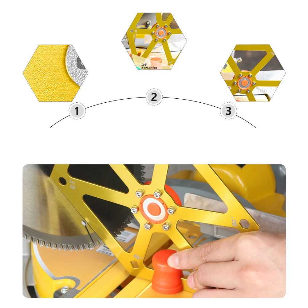 

Aluminum Alloy Angle Ruler Tool Hexagon Measuring Magnetic Inclinometer Waterproof Anti-Corrosion Dual for Cutting