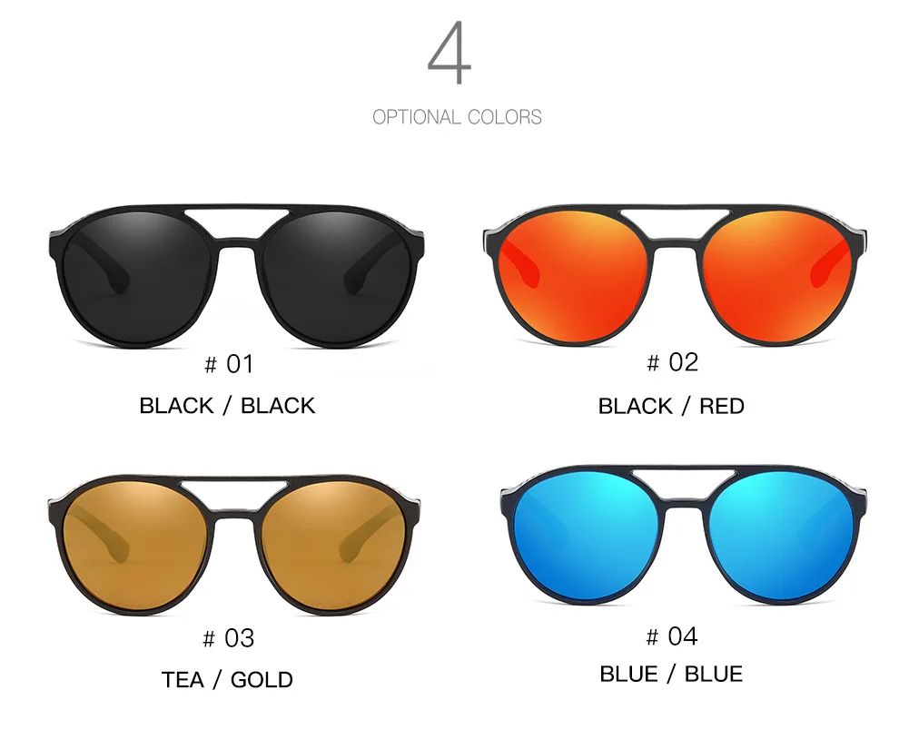 Popular Rock Punk Polarized Sunglasses Classic Style Clear Vision Anti Glare Hot Merchandise Daily Outing Club Street Fashion