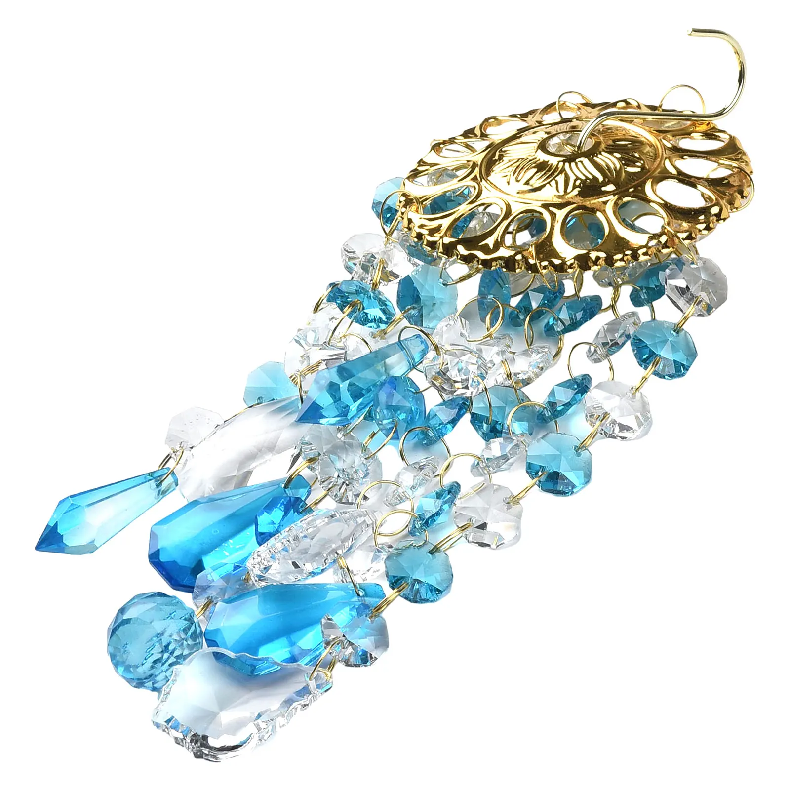 For Crystal Wind Chimes for Garden Patio Lawn Balcony Window Hanging Decoration with Sunlight Rainbow Projection