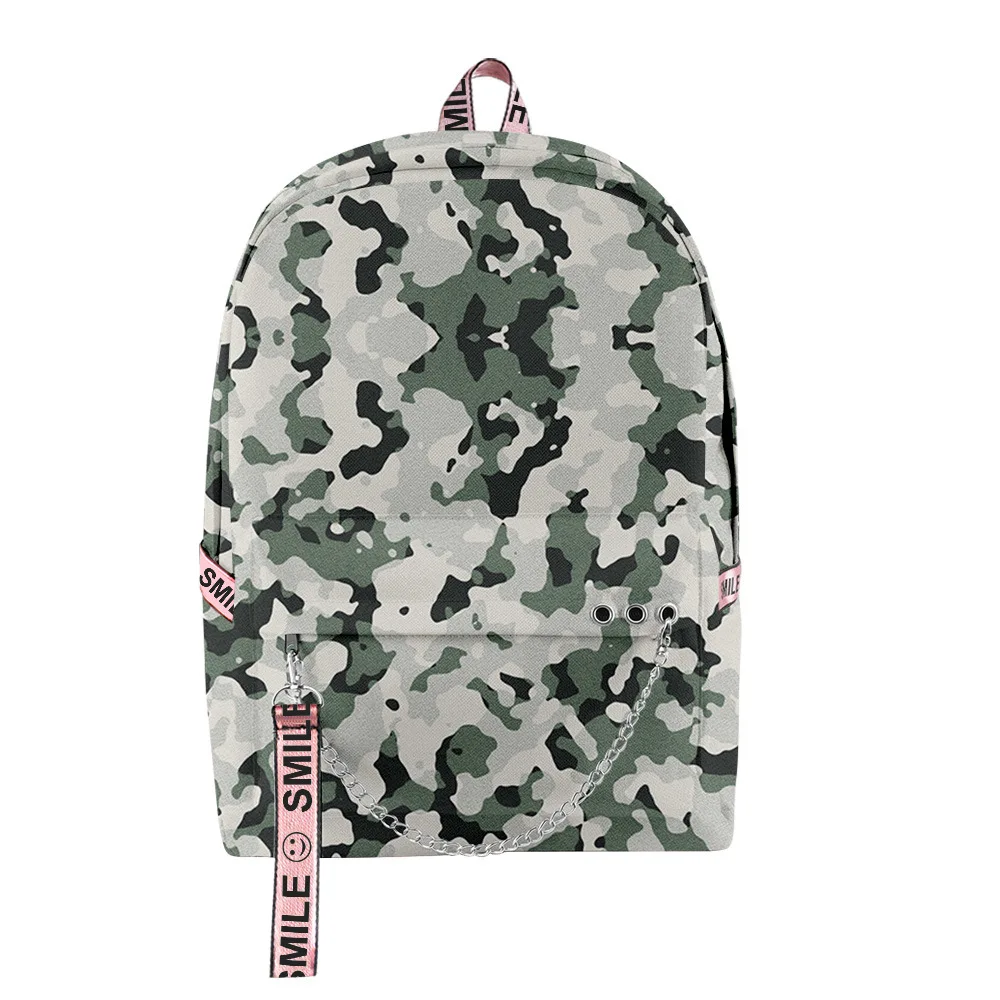 

Popular Youthful School Bags Unisex camouflage Digital Color Travel Bags 3D Print Oxford Waterproof Notebook Shoulder Backpacks